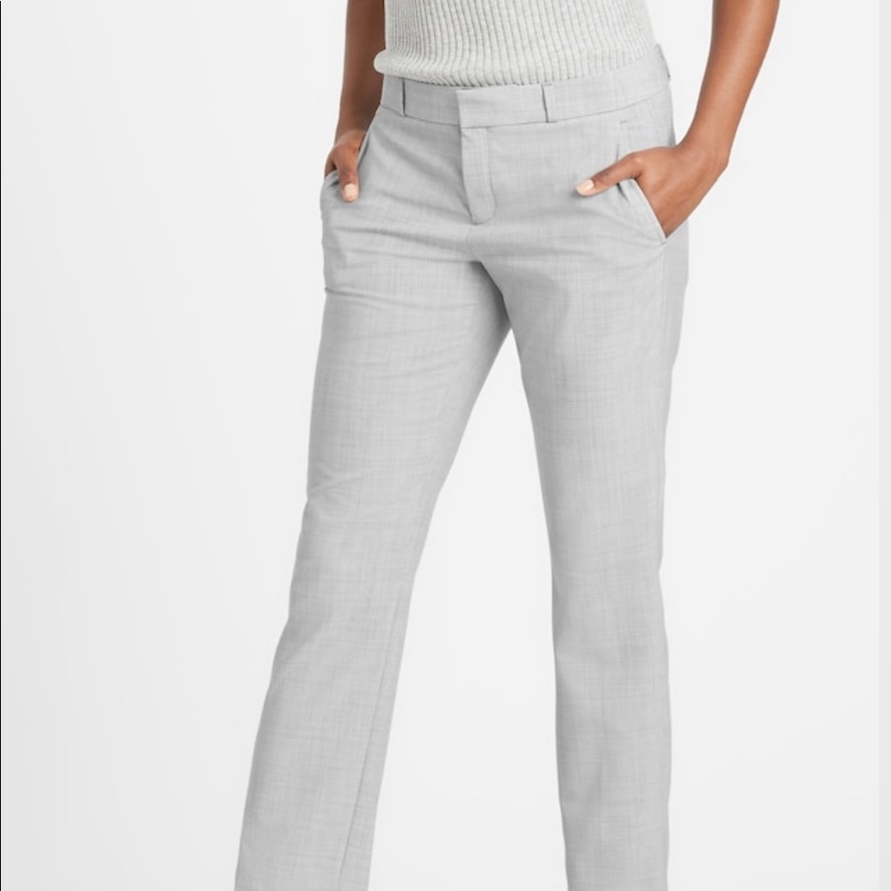Banana Republic Slim Straight Ryan Pant 6 Gray